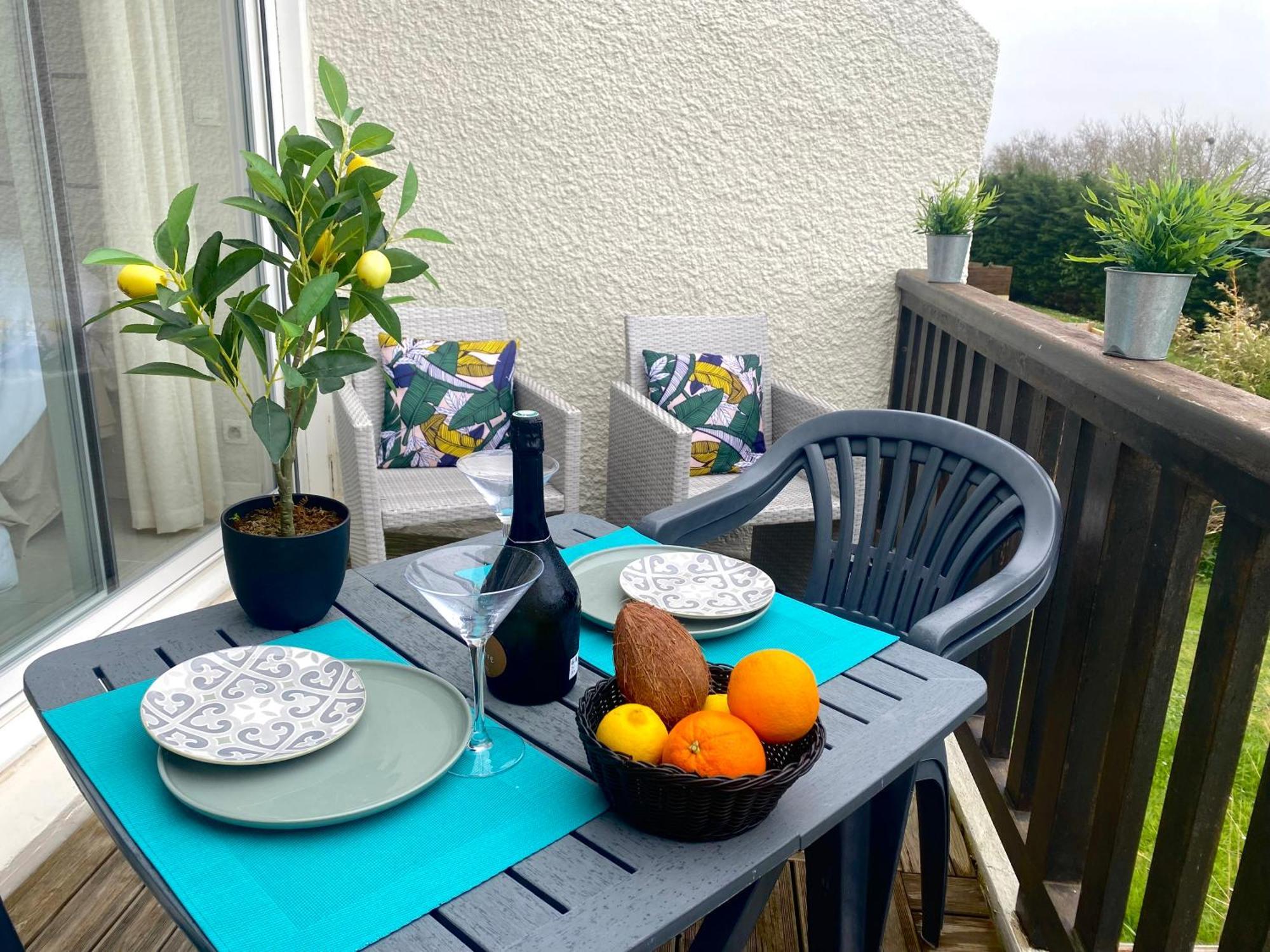 Studio Blue Horizon Vue Mer Guidel-Plage Extérieur photo