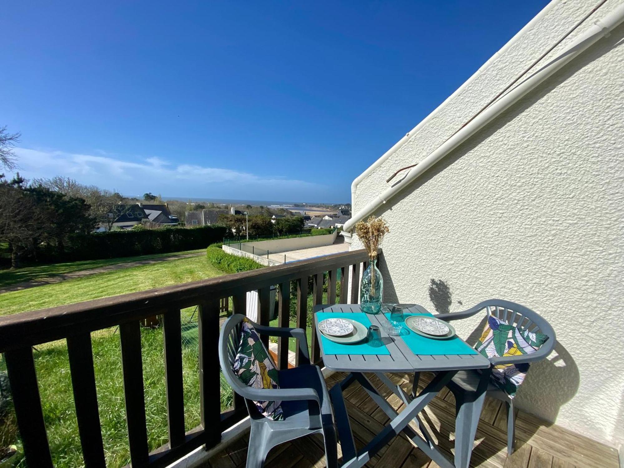 Studio Blue Horizon Vue Mer Guidel-Plage Extérieur photo
