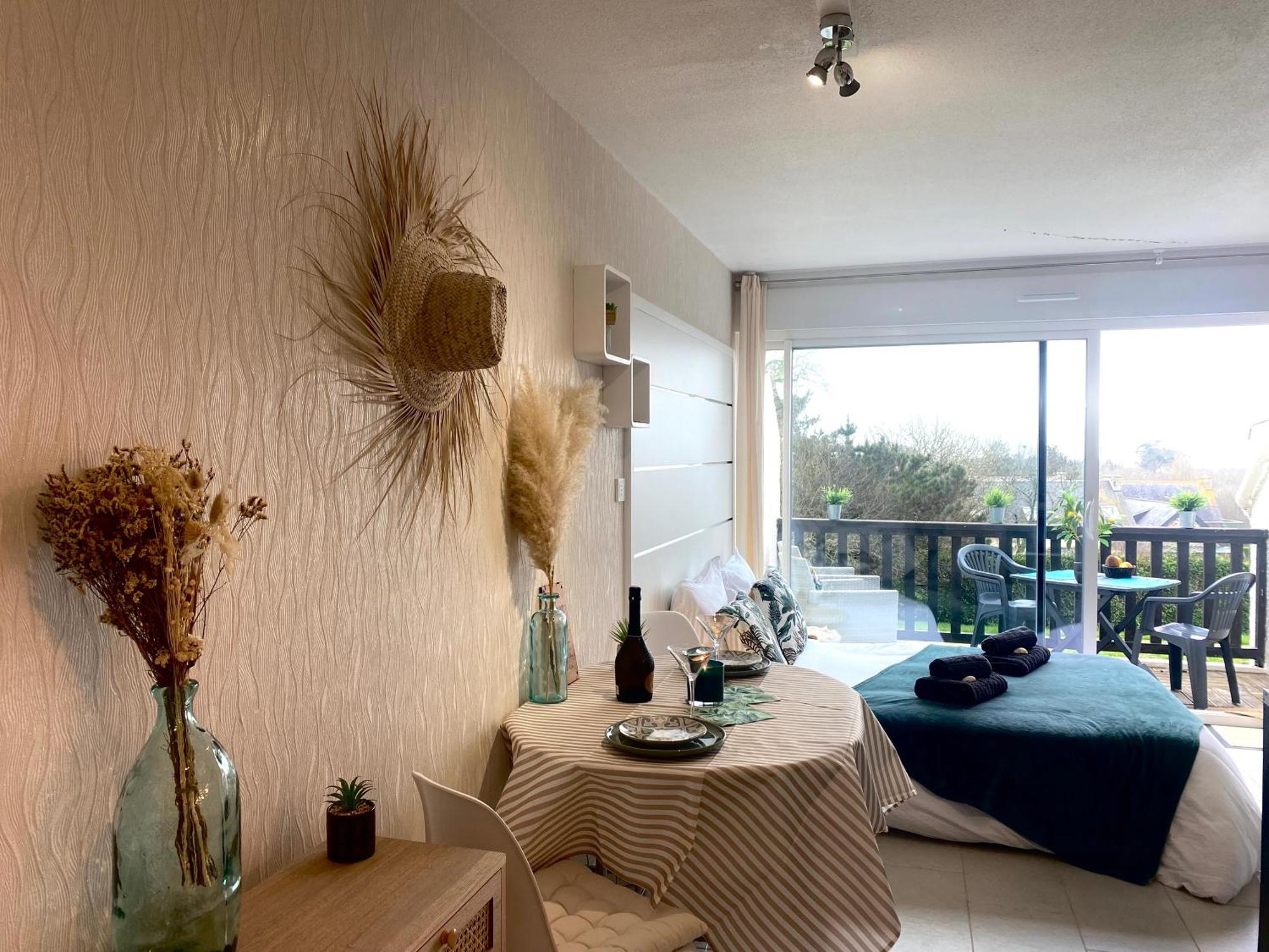 Studio Blue Horizon Vue Mer Guidel-Plage Extérieur photo